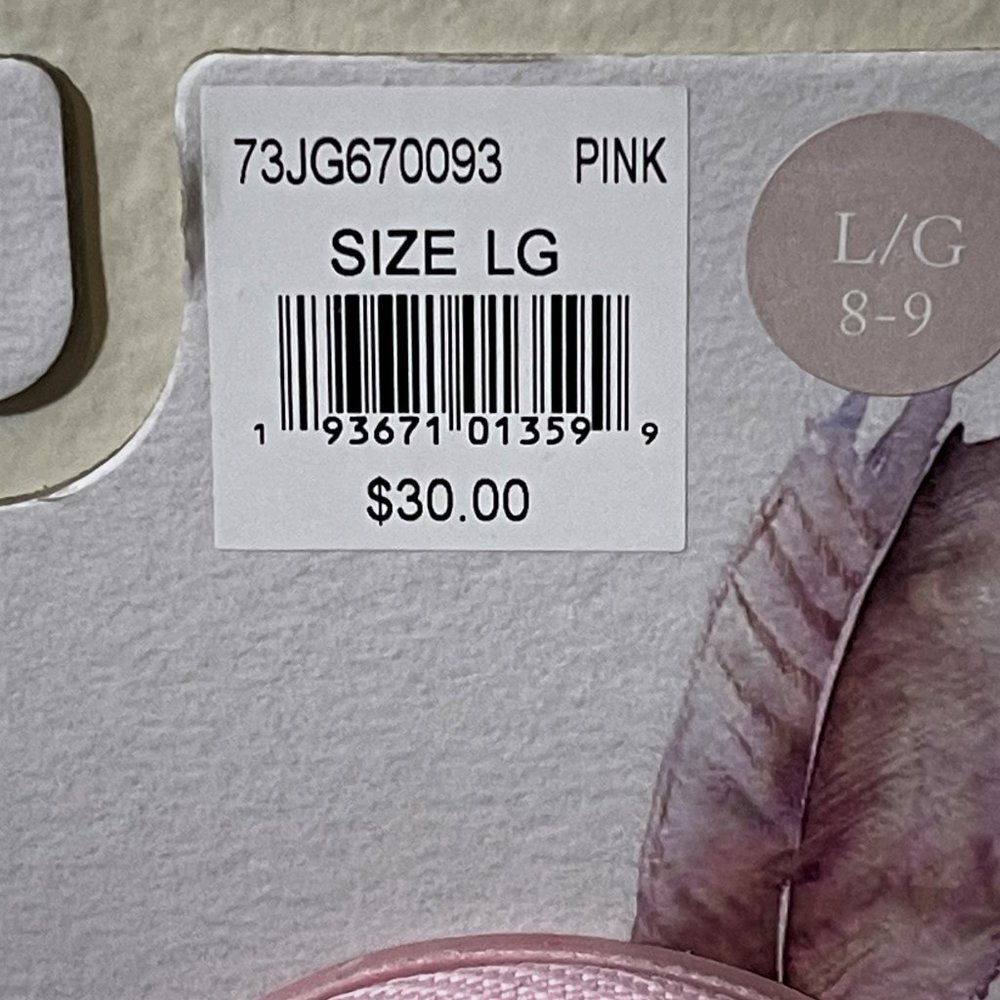 Jessica Simpson Sz L Pink & White X Slide Slippers NWT - Picture 3 of 7